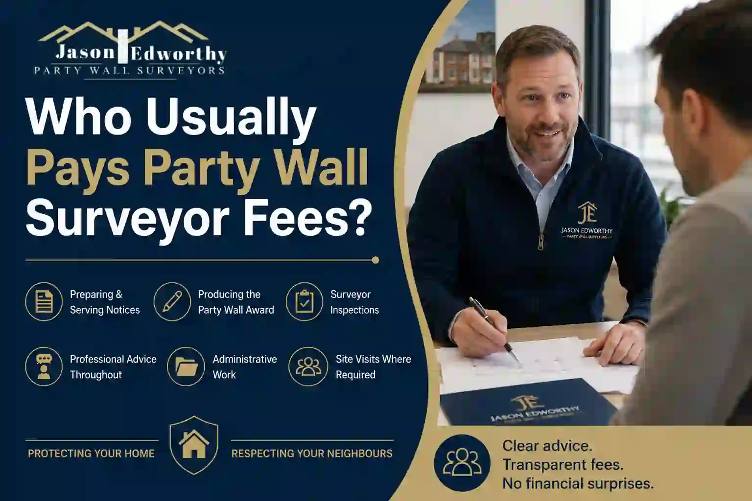 Who Usually Pays Party Wall Surveyor Fees Worcester?